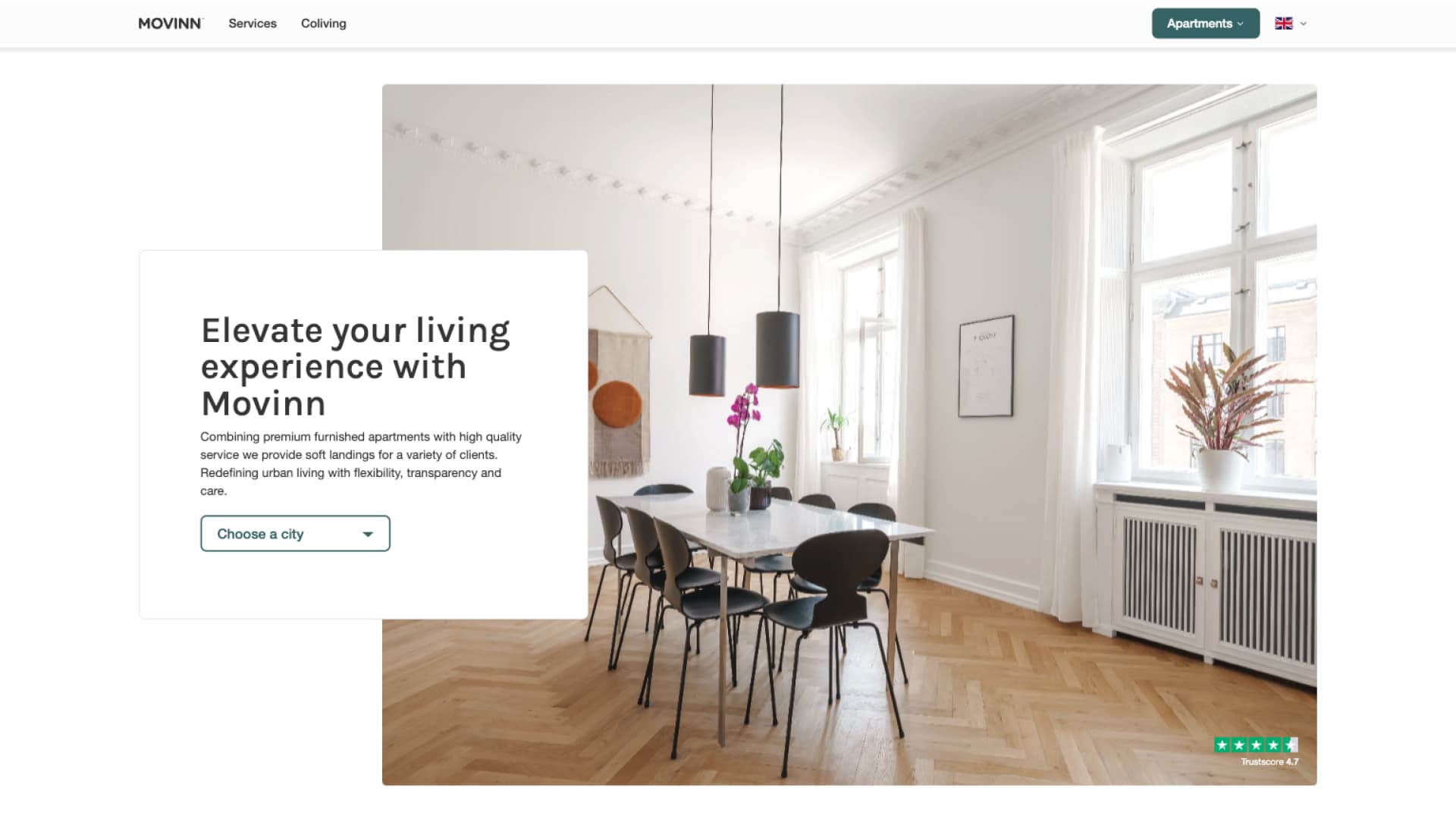 Movinn — Serviced and Furnished apartments